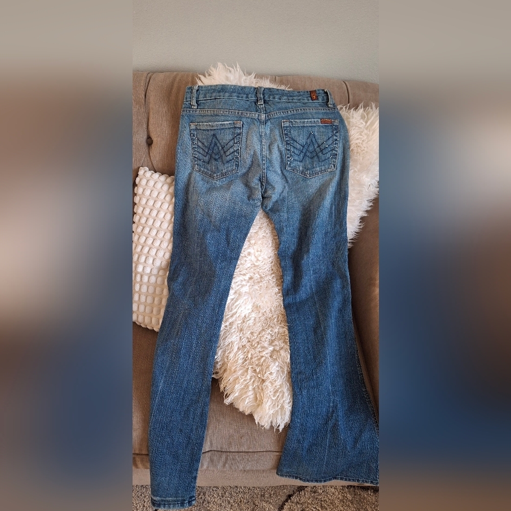 7 FAM "A" POCKET JEANS FLARE size 28!!! - Picture 4 of 9